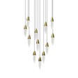 Sonneman Sultana SATIN BRASS 25.25W x 11H Pendant