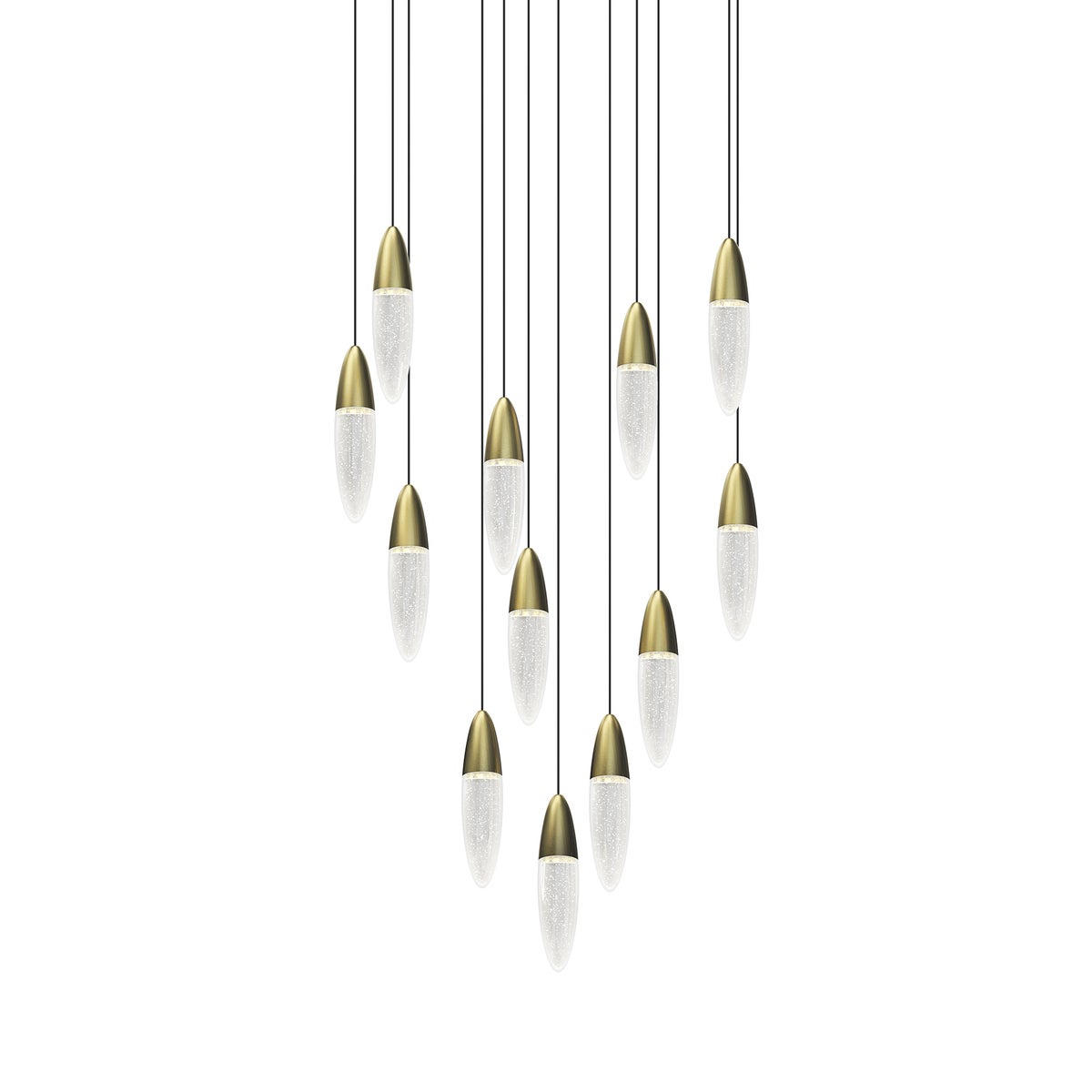 Sonneman Sultana SATIN BRASS 25.25W x 11H Pendant