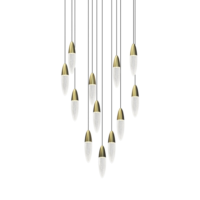 Sonneman Sultana SATIN BRASS 25.25W x 11H Pendant