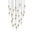 Sonneman Sultana SATIN BRASS 37W x 11H Pendant