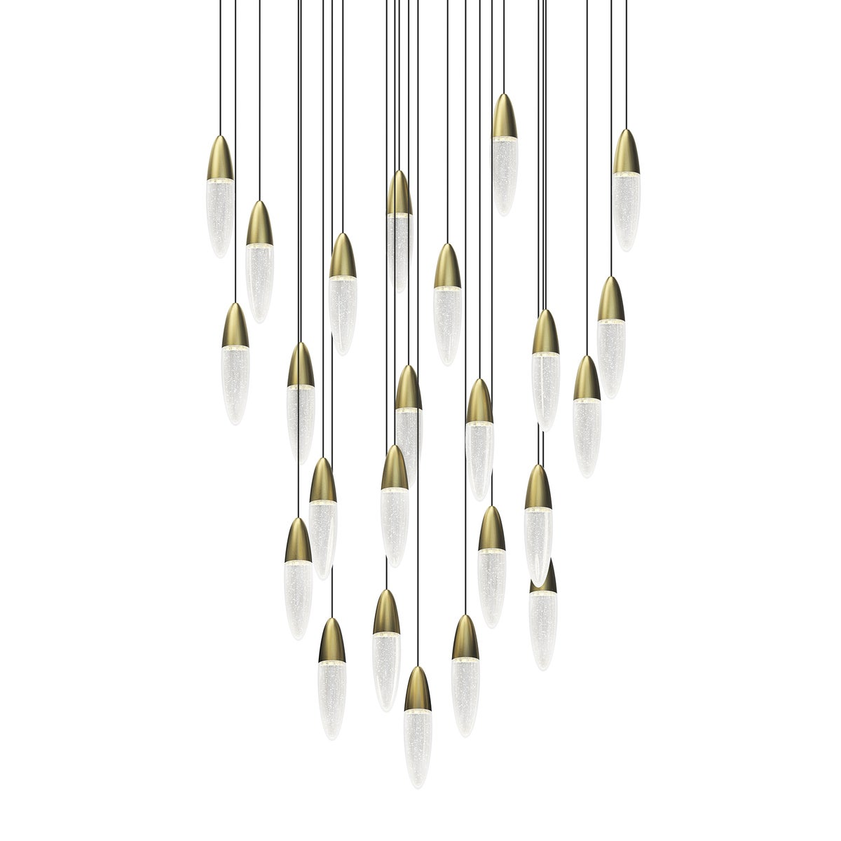 Sonneman Sultana SATIN BRASS 37W x 11H Pendant