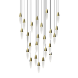 Sonneman Sultana SATIN BRASS 37W x 11H Pendant