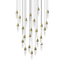 Sonneman Sultana SATIN BRASS 37W x 11H Pendant