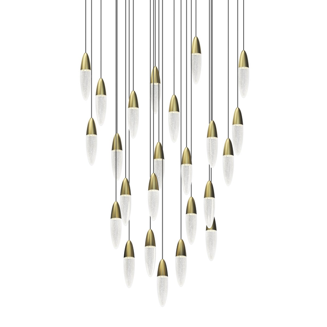 Sonneman Sultana SATIN BRASS 37W x 11H Pendant