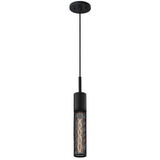 Sonneman Urban Edge TEXTURE BLACK 2.75W x 17.5H Pendant