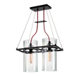 Sonneman Square Ring SATIN BLACK 17W x 9L x 12.5H Pendant