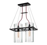 Sonneman Square Ring SATIN BLACK 17W x 9L x 12.5H Pendant