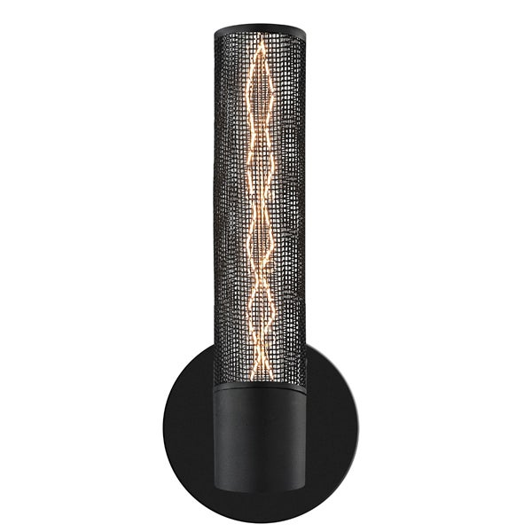 Sonneman Urban Edge TEXTURE BLACK 5W x 14.25H Wall Sconce