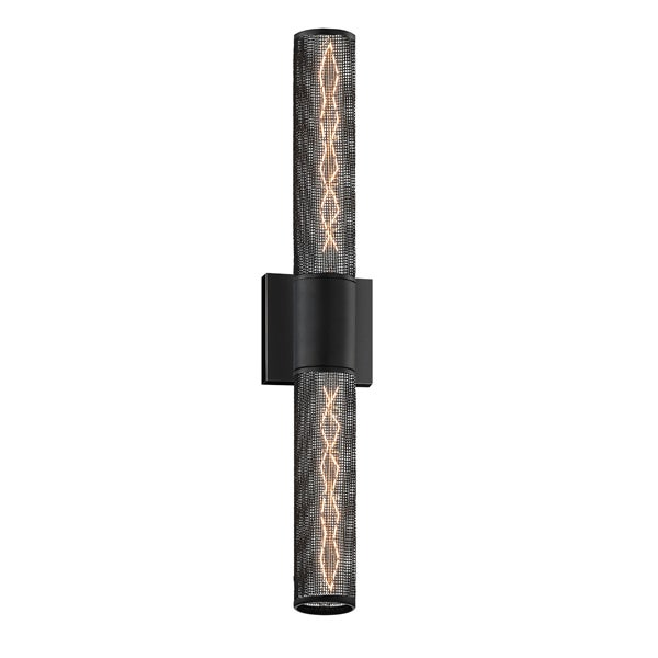 Sonneman Urban Edge TEXTURE BLACK 5W x 24H Wall Sconce