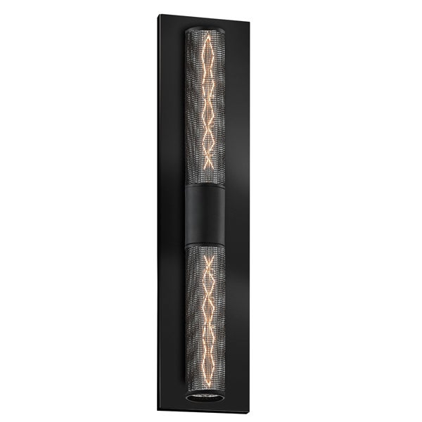 Sonneman Urban Edge TEXTURE BLACK 5W x 26H Wall Sconce