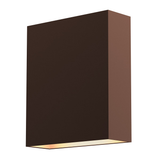 Sonneman Flat Box TEXTURED BRONZE 6W x 7H Wall Sconce