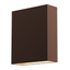 Sonneman Flat Box TEXTURED BRONZE 6W x 7H Wall Sconce