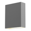 Sonneman Flat Box Textured Gray 6W x 7H Wall Sconce