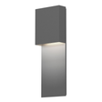 Sonneman Flat Box Textured Gray 6W x 17H Wall Sconce