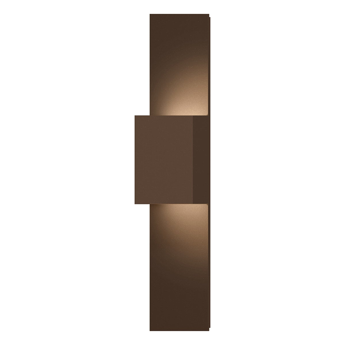 Sonneman Flat Box TEXTURED BRONZE 6W x 25H Wall Sconce