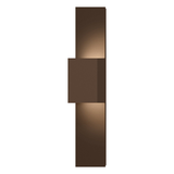 Sonneman Flat Box TEXTURED BRONZE 6W x 25H Wall Sconce