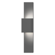 Sonneman Flat Box Textured Gray 6W x 25H Wall Sconce