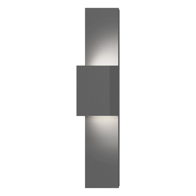 Sonneman Flat Box Textured Gray 6W x 25H Wall Sconce