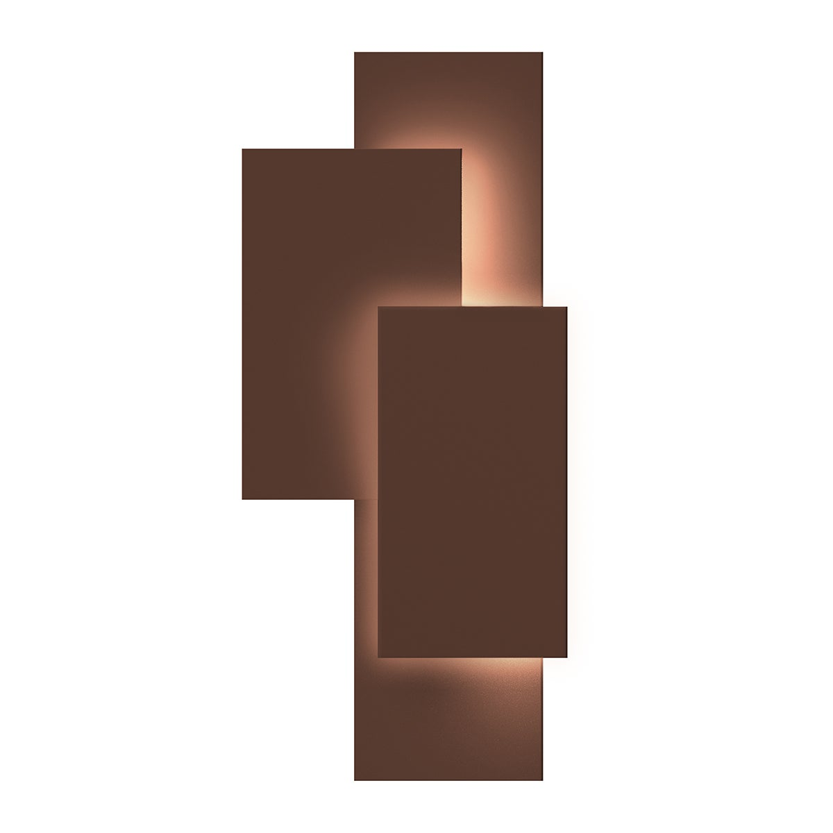 Sonneman Offset Panels TEXTURED BRONZE 11W x 20.75H Wall Sconce