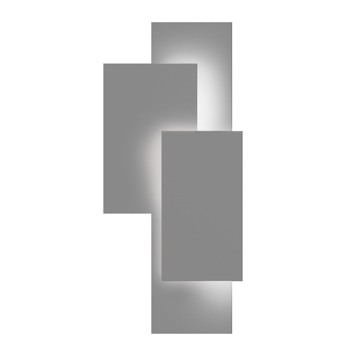 Sonneman Offset Panels Textured Gray 11W x 20.75H Wall Sconce