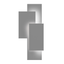 Sonneman Offset Panels Textured Gray 11W x 20.75H Wall Sconce