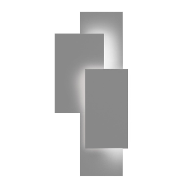 Sonneman Offset Panels Textured Gray 11W x 20.75H Wall Sconce