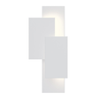 Sonneman Offset Panels TEXTURE WHITE 11W x 20.75H Wall Sconce