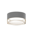 Sonneman REALS Textured Gray 5W x 2.5H Semi-Flush Mount