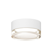 Sonneman REALS TEXTURE WHITE 5W x 2.5H Semi-Flush Mount