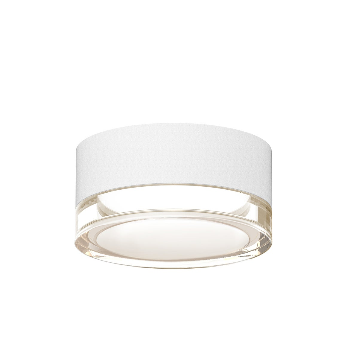 Sonneman REALS TEXTURE WHITE 5W x 2.5H Semi-Flush Mount