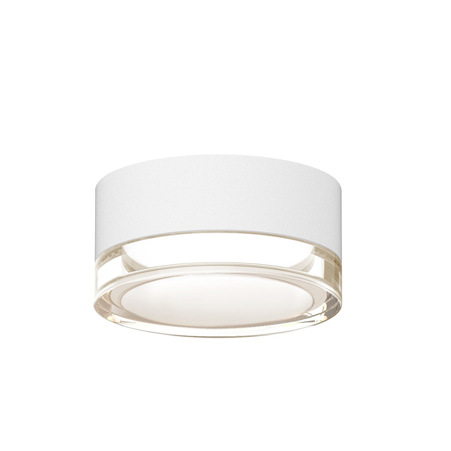 Sonneman REALS TEXTURE WHITE 5W x 2.5H Semi-Flush Mount