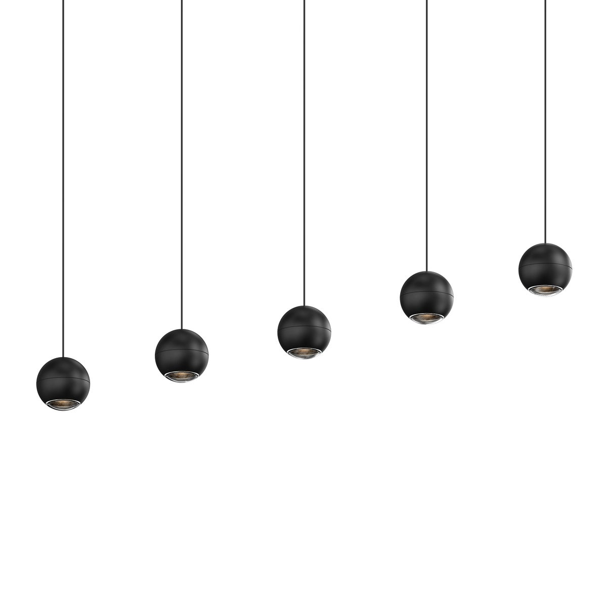 Sonneman Hemisphere TEXTURE BLACK 15W x 4L x 4H Pendant