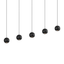 Sonneman Hemisphere TEXTURE BLACK 15W x 4L x 4H Pendant