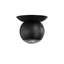Sonneman Hemisphere TEXTURE BLACK 4W x 4.25H Semi-Flush Mount