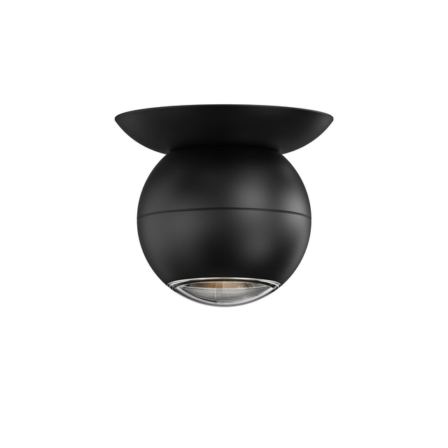 Sonneman Hemisphere TEXTURE BLACK 4W x 4.25H Semi-Flush Mount