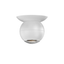 Sonneman Hemisphere TEXTURE WHITE 4W x 4.25H Semi-Flush Mount