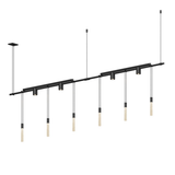 Sonneman Suspenders SATIN BLACK 73W x 1.75L x 25H Pendant