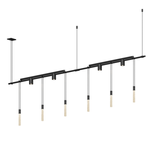 Sonneman Suspenders SATIN BLACK 73W x 1.75L x 25H Pendant