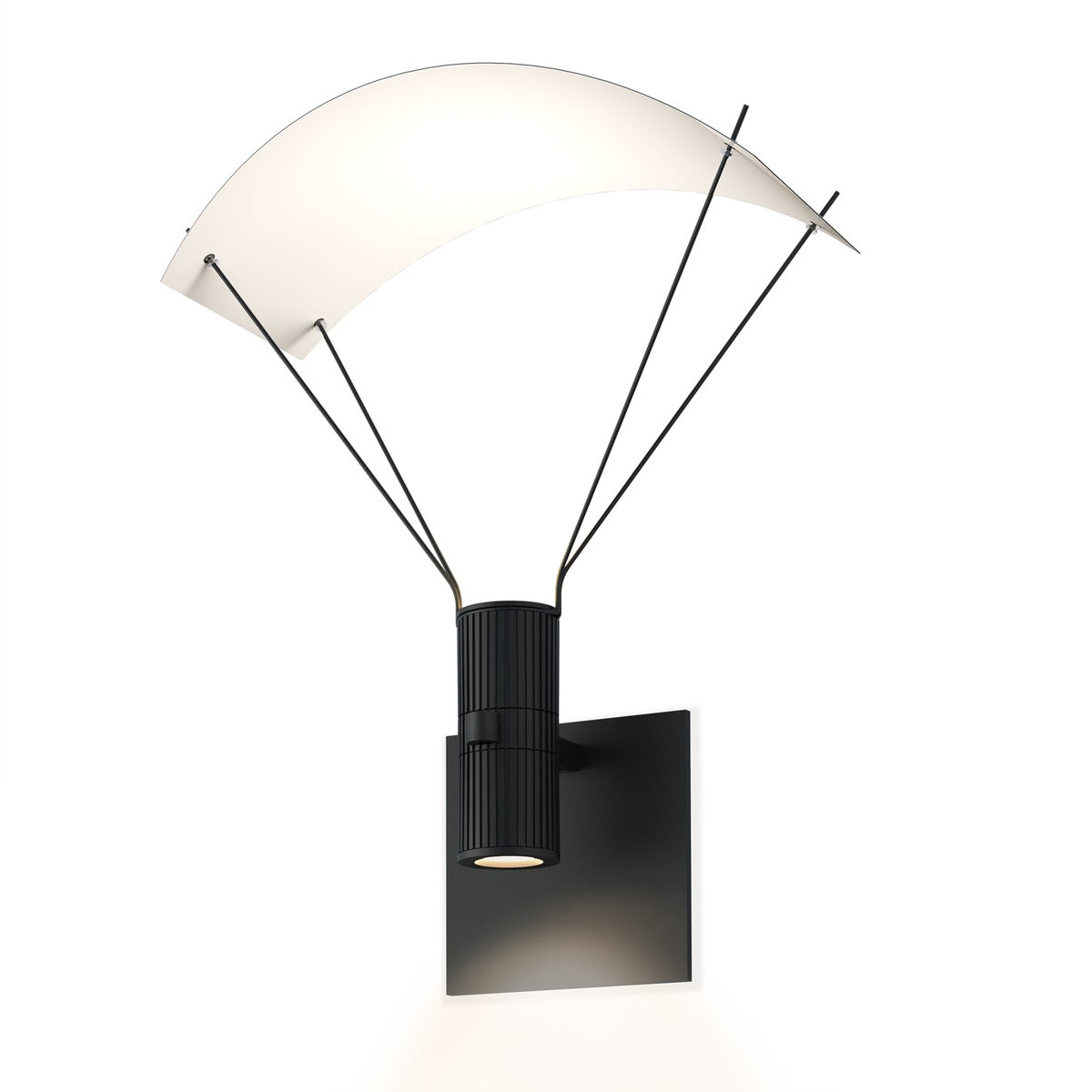 Sonneman Suspenders SATIN BLACK 10.75W x 11.75H Wall Sconce