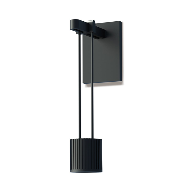 Sonneman Suspenders SATIN BLACK 1.75W x 8H Wall Sconce