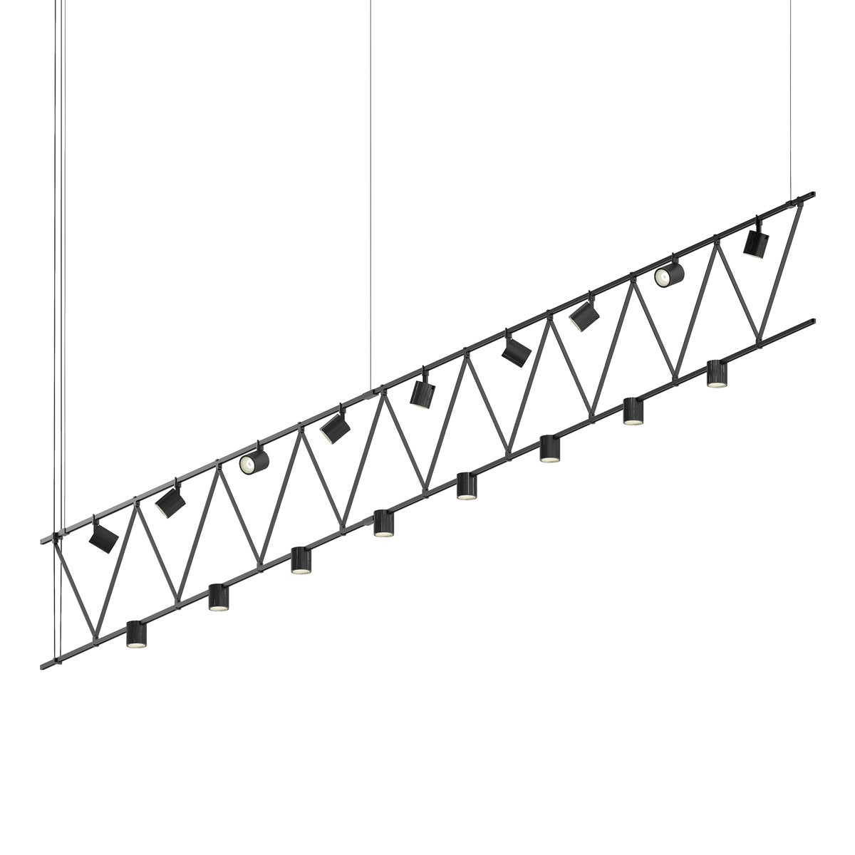 Sonneman Suspenders SATIN BLACK 170W x 7L x 17H Pendant