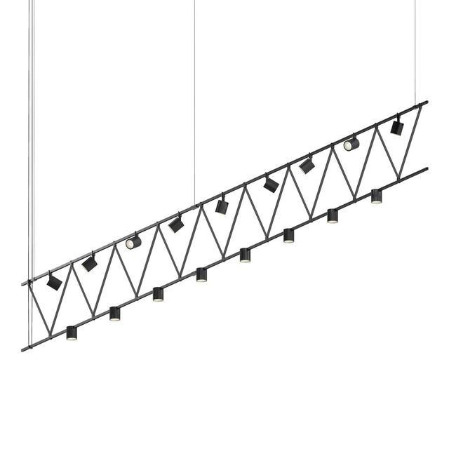 Sonneman Suspenders SATIN BLACK 170W x 7L x 17H Pendant