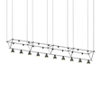 Sonneman Suspenders SATIN BLACK 170W x 25L x 21H Pendant
