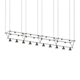 Sonneman Suspenders SATIN BLACK 170W x 25L x 21H Pendant