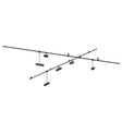 Sonneman Suspenders SATIN BLACK 97W x 97L x 11H Semi-Flush Mount