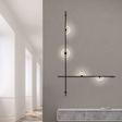 Sonneman Suspenders SATIN BLACK 48W x 72H Wall Sconce
