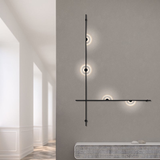 Sonneman Suspenders SATIN BLACK 48W x 72H Wall Sconce