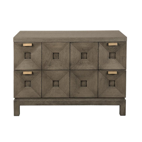 NOIR Musashi 2 Drawer Large Greige Walnut