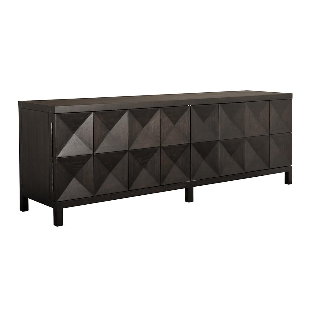 NOIR Quadrant 4 Door Sideboard Ebony