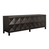 NOIR Quadrant 4 Door Sideboard Ebony